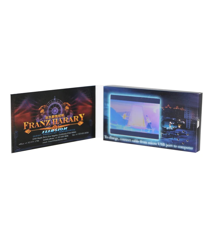Promotional Small Size 2.4" Screen Business Card With LCD Video Player Greeting Card