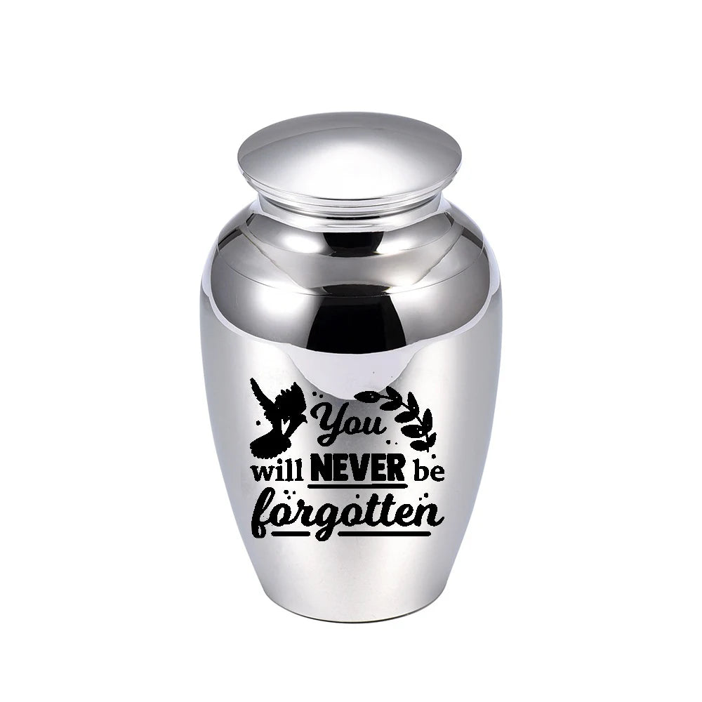 Small Keepsake Urn for Ashes Mini Cremation Ash Urns Decorative Funeral Jar for Memorial Human Pet - You Will Never Forgotten
