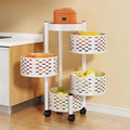 Multi-Functional Floor Trolley 360 Degree Rotation Kitchen Shelf Fruit Vegetable