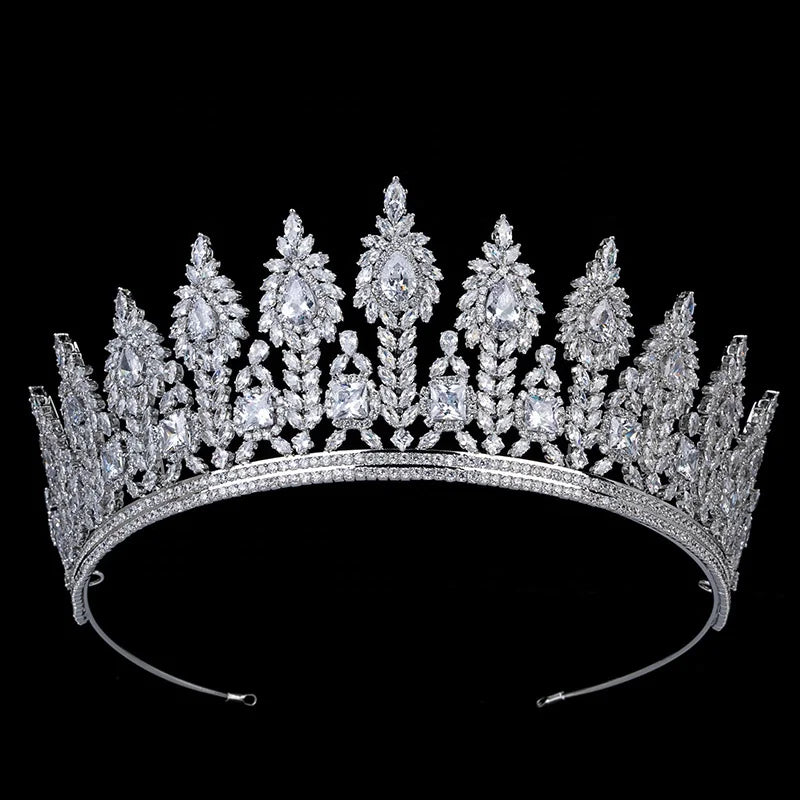 Echsio Women Tiara Rhinestone Crystal Crown Wholesale Wedding Bridal Jewelry Hair Accessories for Queen Guaranteed Crown BC5640