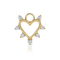 Gemnel Fashion Jewelry 925 Silver 18k Gold Plated Heart Pendant Earring Charm Women Jewelry
