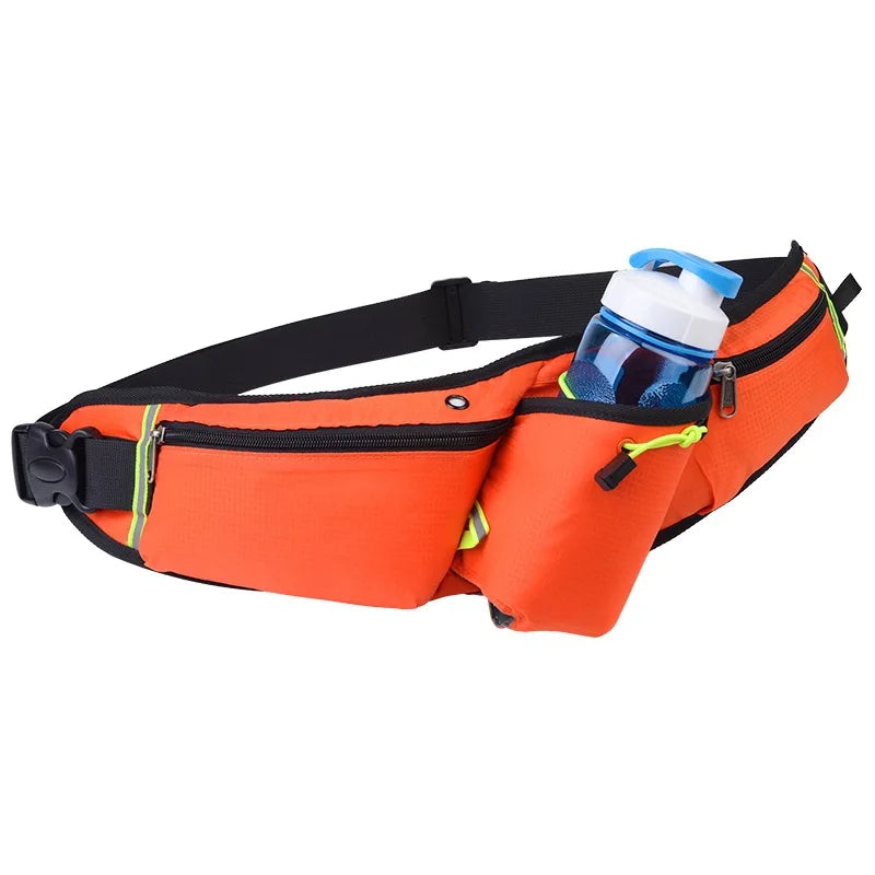 In Stock RTS Multi Pockets Outdoor Running Waist Bag Ripstop Nylon Waterproof Zipper Closure Unisex Fanny Pack Reflective Strap