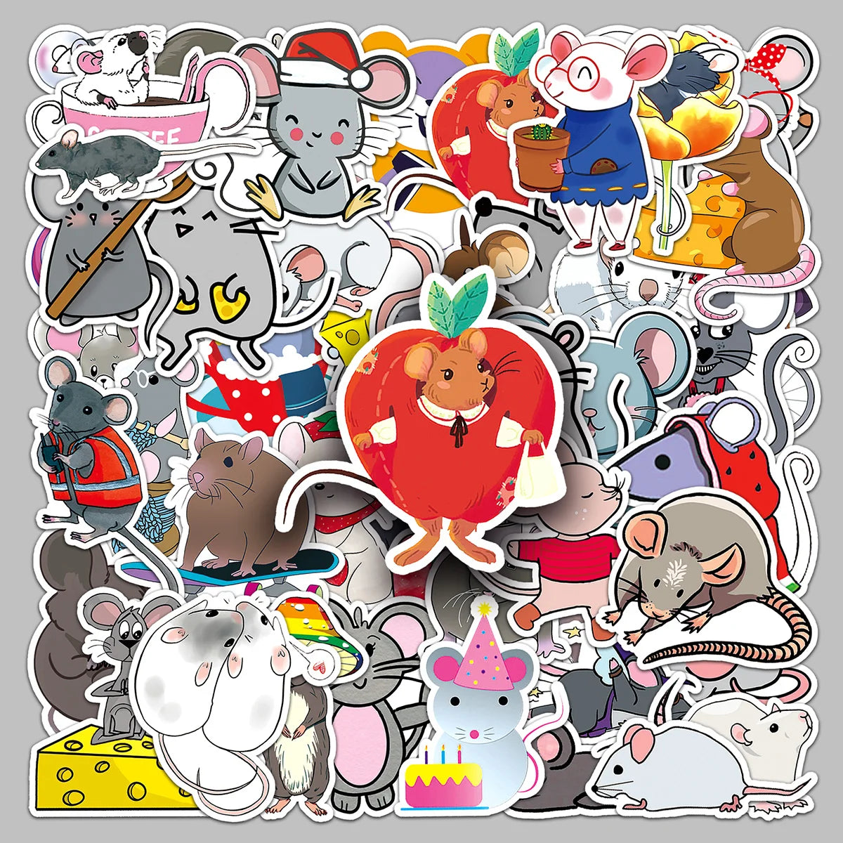 50PCS Popular Car Stickers Cartoon Decoration Personalized Diy Waterproof Mouse Stickers