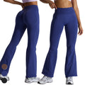 Customized Logo Women's XL Wide Leg High Waist Fitness Pants Seamless Flare Yoga Leggings Scrunch Butt Made Spandex Outdoor