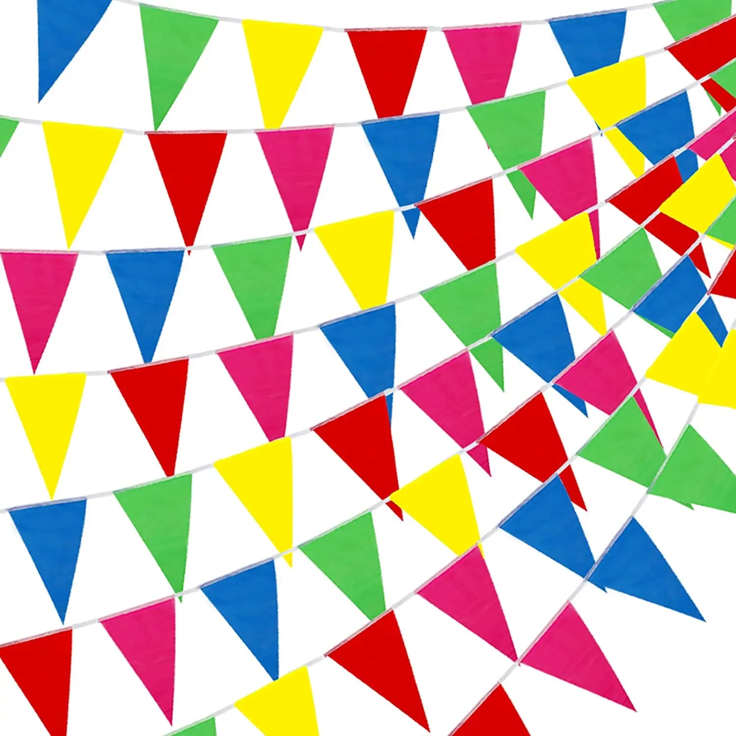 Hot Sale Custom  Small String Banner Manufacturer Different Triangular Bunting Pennant Flags Triangle Flag Banner