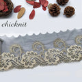 Hot Selling Eco-Friendly 90mm Black Mesh Golden Matelic Yarn Embroidery Lace Trim for Sewing DIY Doll Dress Shoes & Bags