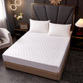 Breathable Quilted Waterproof Mattress Protector Extra Deep Skirt Fitted Sheet Style Bed Cover Hypoallergenic Dust Mite Proof