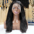 Yaki Straight Brazilian Remy Hair Virgin Transparent HD for for Wig Natural Color Double Drawn Long Wigs