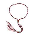 European Style Handmade Woven Necklace Long Beach Bohemian Vacation Gold-Plated Link Chain with Fabric Flower Pattern for Gift
