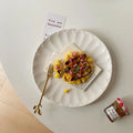 Solhui  Western Chrysanthemum Dish Bowl Frosted Flower Ceramic Tableware Dessert Plate