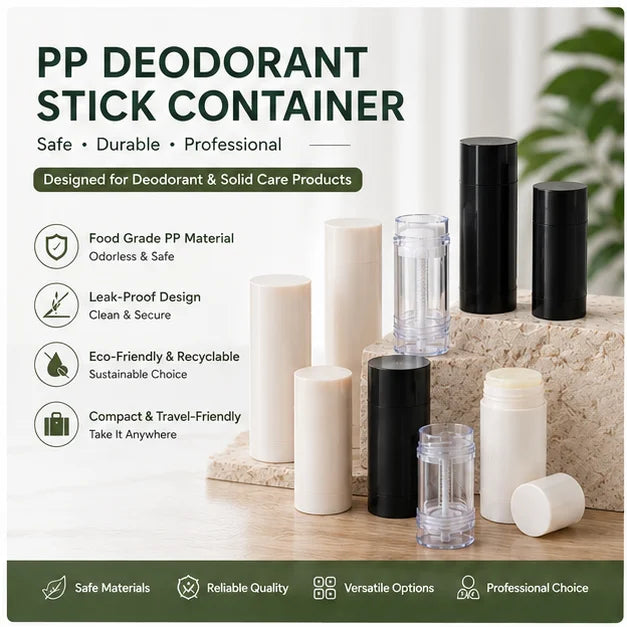 30/50/75g Eco Friendly Deodorant Stick Packaging Containers Screen Printed Labels OEM/ODM