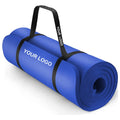 ZJ Custom Eco-Friendly 8-10mm Thick NBR Yoga Mat with Anti-Slip Straps 72*24inch for Yoga Practice