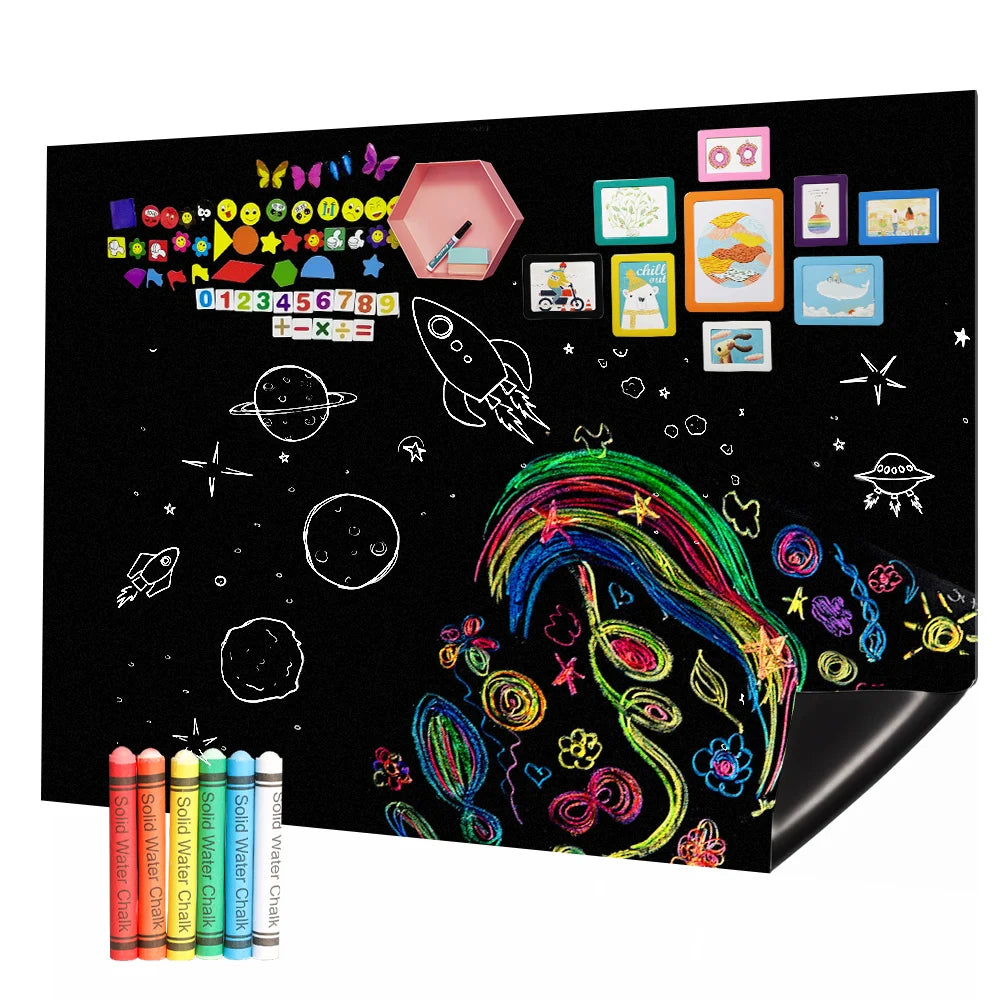 Classroom Stationery Products Frosted Magnetic Self-adhesive Blackboard Custom Size Chalk Blackboard