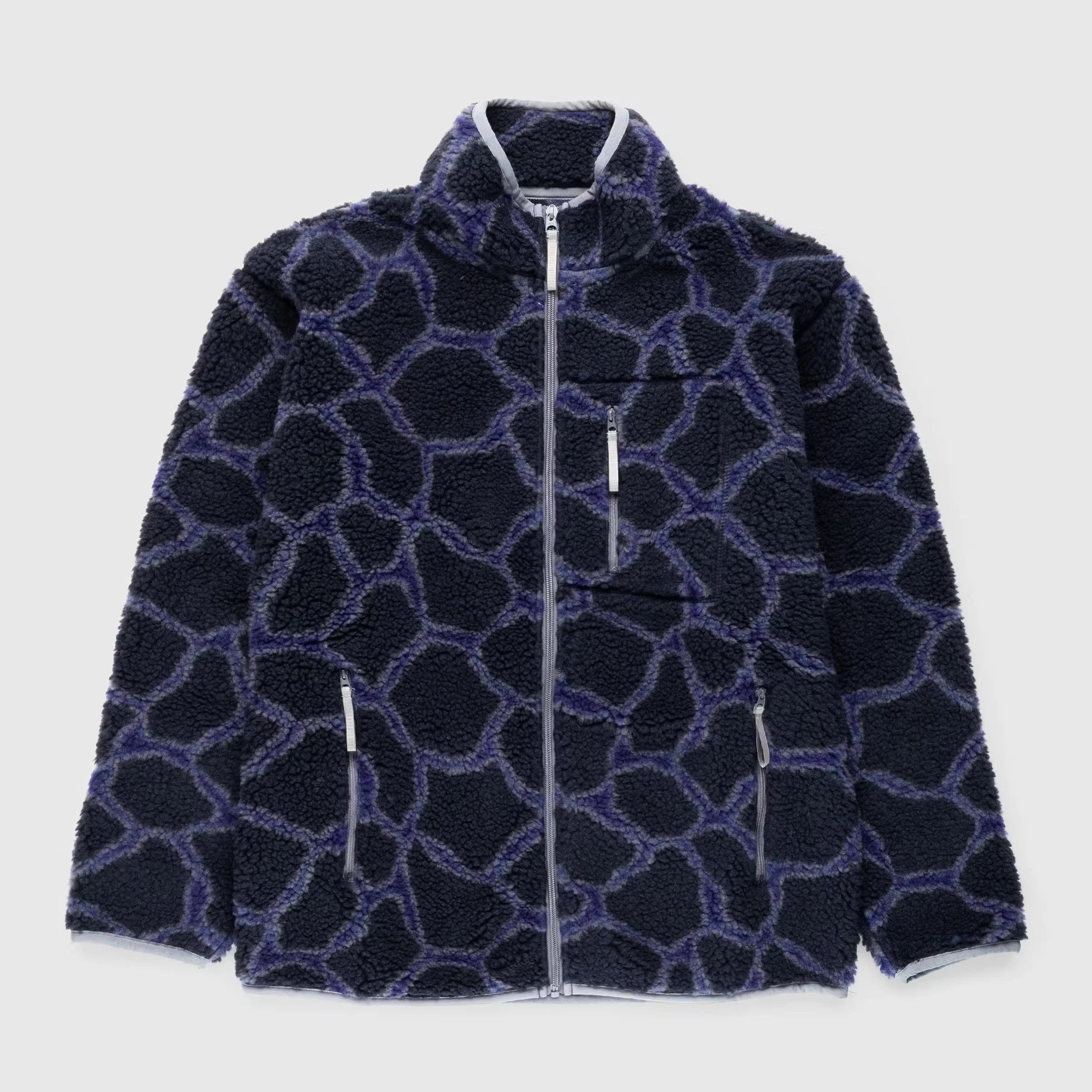 Wholesale Custom Men's Spring Warm Fleece Sherpa Jackets OEM Service Full Zip Stand Collar