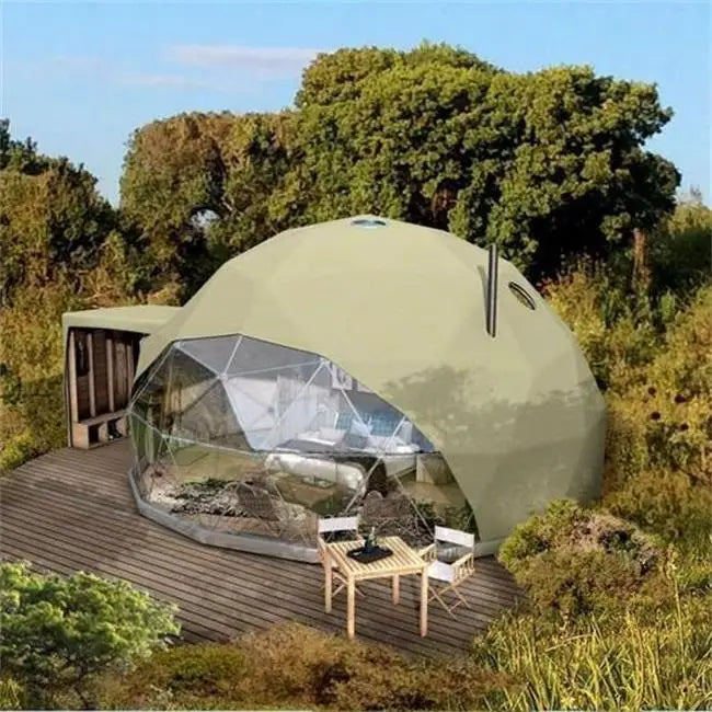 7m Luxury Clear PVC Domos House Geodesic Dome Tent Glamping