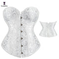12 Elastic Bones Supported Lacing Bandage Waist Trainer Corset Women Solid Black White Korset Slim Full Body Shaper