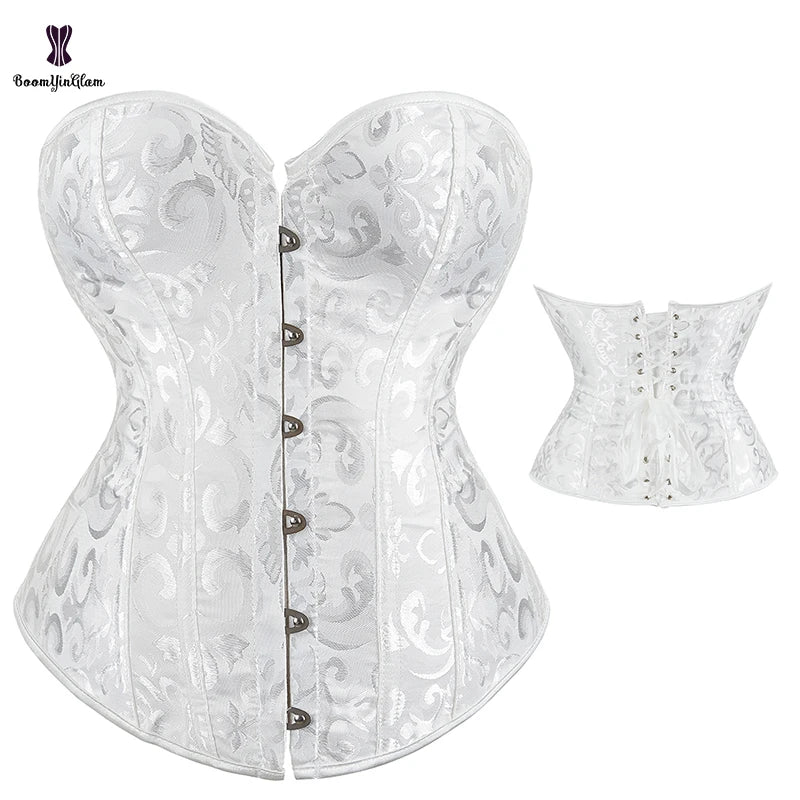 12 Elastic Bones Supported Lacing Bandage Waist Trainer Corset Women Solid Black White Korset Slim Full Body Shaper