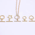 OT Shaped Clasp for Chain Bracelet Brass 18K Plated Gold Lovers Smooth Necklace Jewelry Making Supplier Wholesale Toggle Clasp