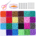 Wholesale 4000pcs 4mm Black Glass Seed and Alphabet Letter Beads for DIY Jewelry Bracelets Acrylic & Plastic Material 6mm Size