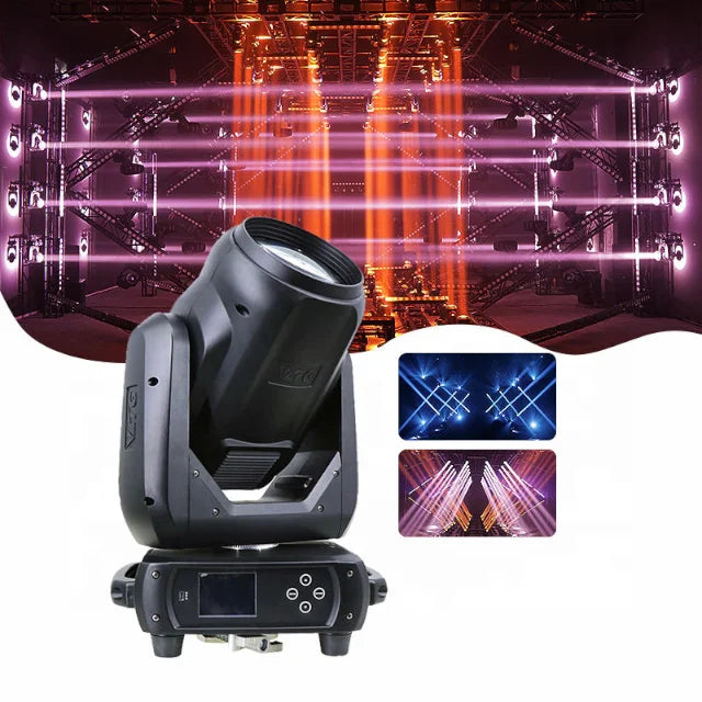 For VLTG Mini 380W Disco DJ Stage Light RGBW Beam Moving Head Light IP20 Rated