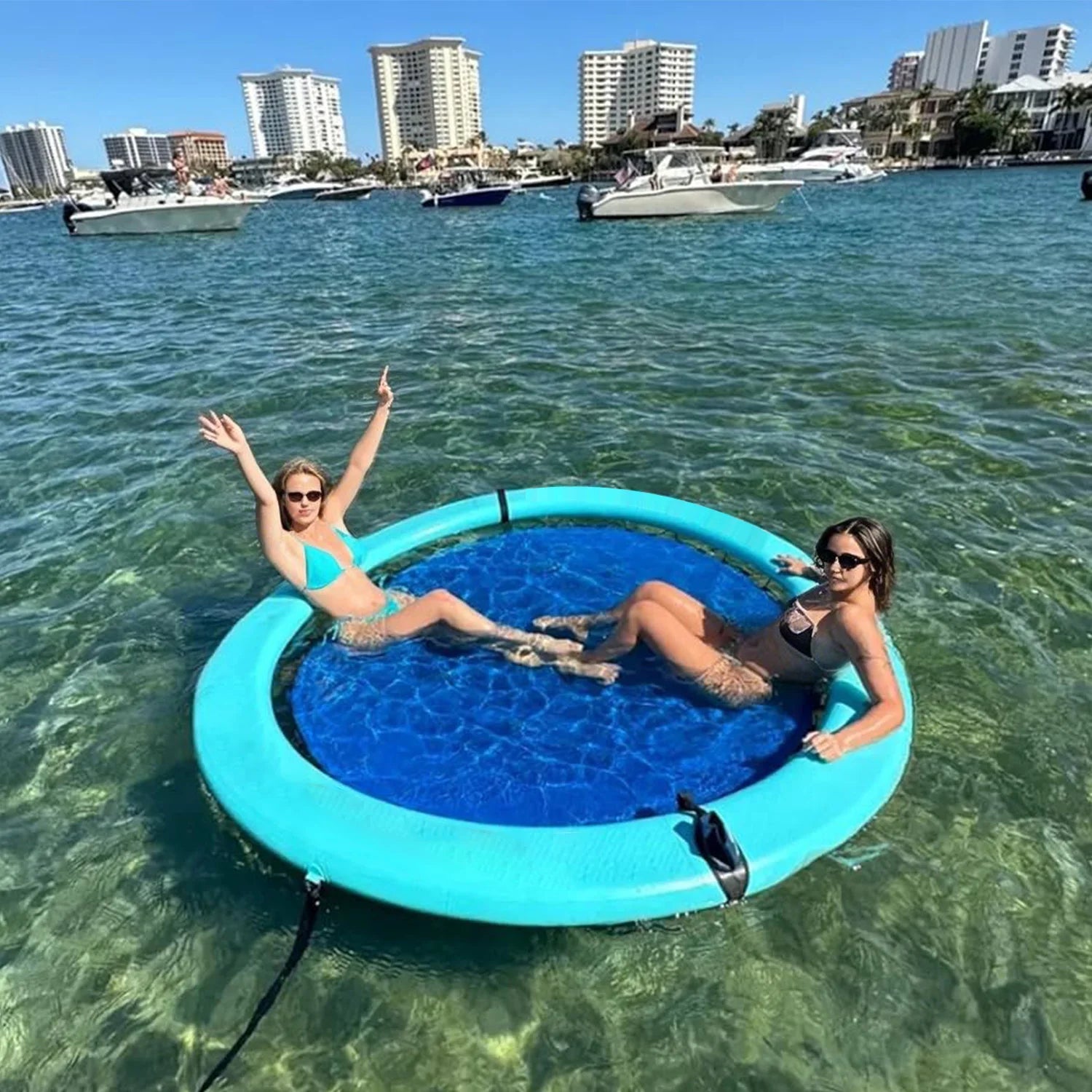 Customized Floating Dock Platform Inflatable PVC Lake Floats Raft Water Mattress Drop Stitch Design for Entertainment Pool