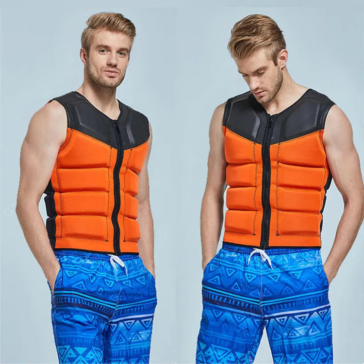 Sbart Swimming Safety Jacket Adult Jetski Kayaking PFD Life Jacket Adults Smooth Skin Neoprene EPE Foam Wakeboard Life Vest