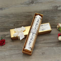 Luxury Scroll Invitation with Ribbon Bow Tag Diamonds and Buckle