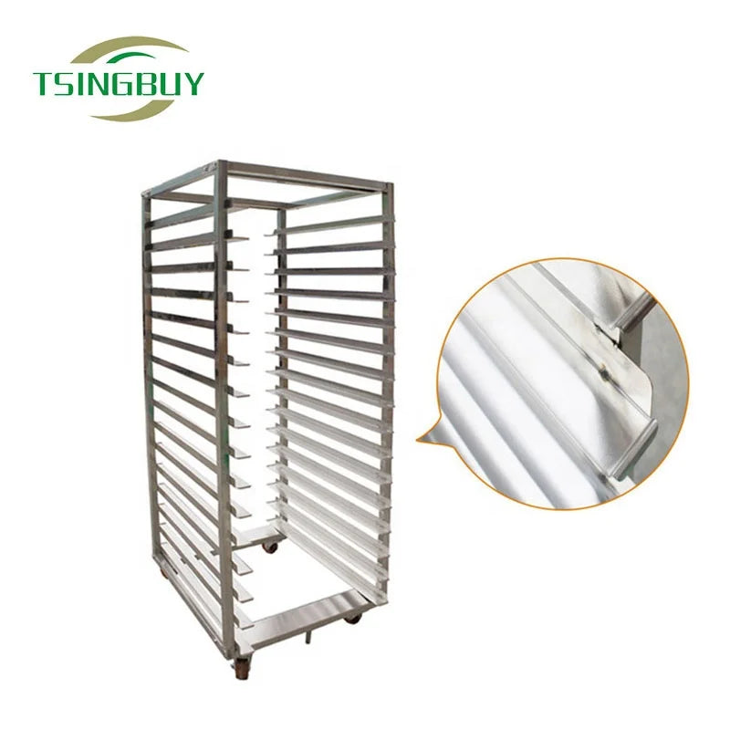 Whole Sale Stainless Steel Baking Tray Bread Pan Cart Bakery Oven Trolley Storage Shelf Trolleys