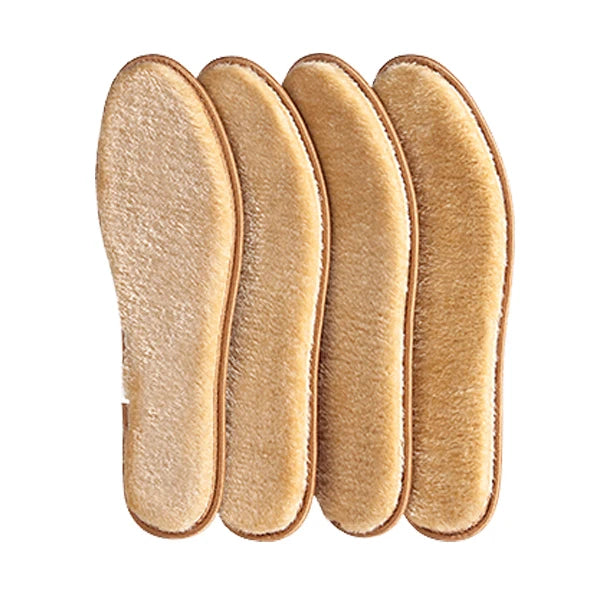 Wholesale Circle Fleece Winter Thermal Fluffy Insoles Sweat Absorbing Deodorant Thermal Insoles Plush Warm Wool Shoe Inserts