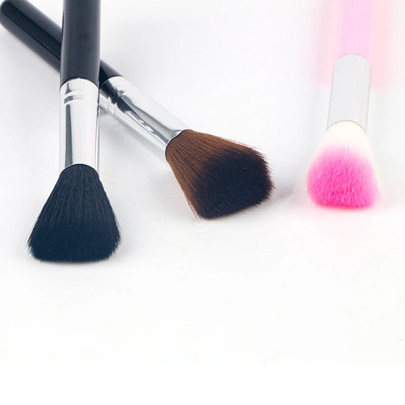 Custom Long Handle Soft Glitter Remove Big Nail Dust Clean Brush Portable Manicure Colorful Dust Brush with Synthetic Hair