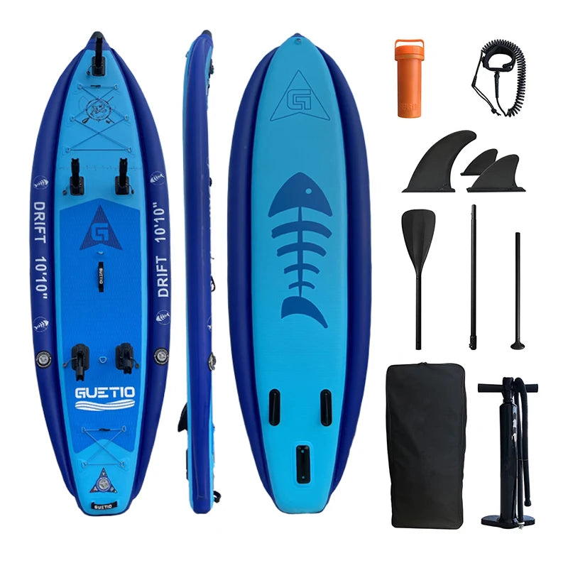 Hottest Selling OEM Inflatable Paddle Board Stand up Paddle Board Fishing Blue Color Fish Board Water Sport Sup Paddleboard