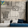 Waterproof Anti-Static 3D Geometric Wall Murals Customized Modern Graphics Wallpaper for Wall Decoration with 1 Year Warranty