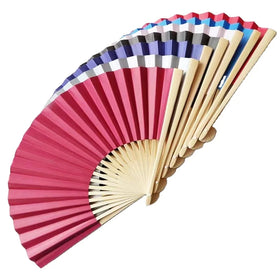 Bamboo Crafts Print Engrave Folding Fabric Hand Fan for Wedding