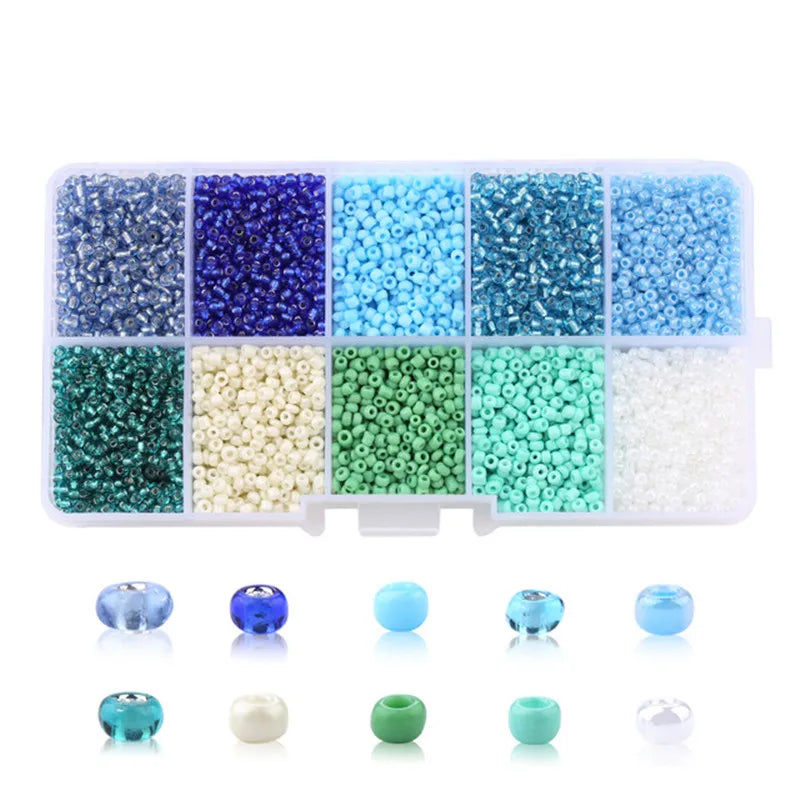 Diy Glass Seed Beads Small Craft Beads Small Beads for DIY Bracelet Necklaces Crafting Jewelry Making Supplies with 3 mm Clear