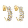 LOZRUNVE New Arrivals 925 Sterling Silver Cubic Zirconia Love Braid Hoop Earrings Women