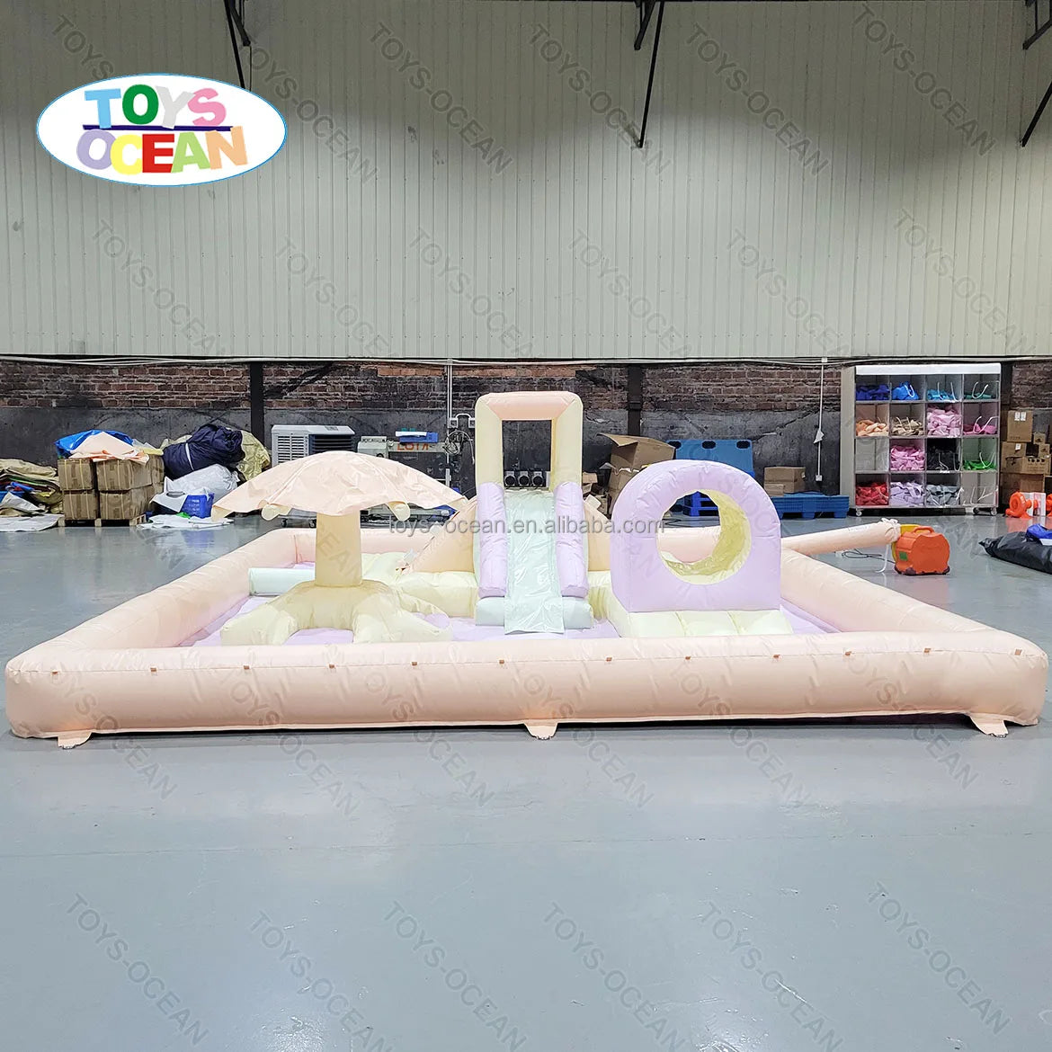 Commercial Outdoor Soft Play Equipment Ball Pit Foam Pool Splash Pad Inflatable Water Park Water Slide Kids Playground for Sale