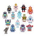 yiwu wintop hot sale lovely mr robot design embroidered custom ironing patches for boy clothes shirt short sleeve