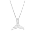 S925 Sterling Silver Mermaid Tail Pendant Necklace Charm Women Smooth Fish Tail Choker Necklaces Jewelry