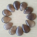 DIY Natural Semi Precious Stone Smooth Waterdrop 25*18mm Grey Agate Cabochon From for Factory Price Crafts