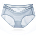 Ice Silk Breathable Small Mesh Seamless Ultra-thin Girls' Underwear Quick-drying Mid-waist Briefs