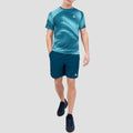 Designer 100% Polyester Sublimation  Breathable Activewear  Men t Shirt and Shorts Color  Block Twinset