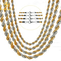 Wholesale Men Women Simple Tarnish Free Jewelry Gold Plated Necklace Stainless Steel Twisted Gold Rope Chains