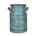 Dropshipping Vintage Flower Vase Rustic Farmhouse Vase Metal Galvanized Milk Can Tin French Country Vase Bucket for Home Decor