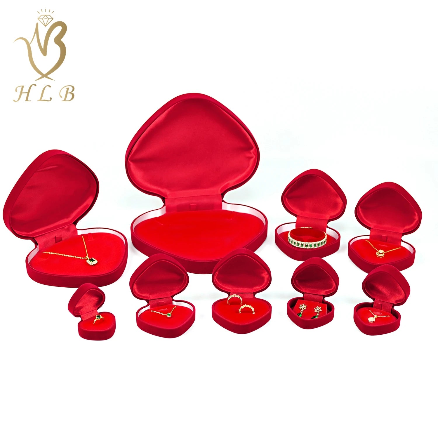 Factory Custom Luxury Velvet Necklace Box Velvet Gift Box Velvet Jewelry Box for Fine Bracelet Necklace Earrings