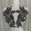 Embroidery Rhinestone Applique Bodice for Patch