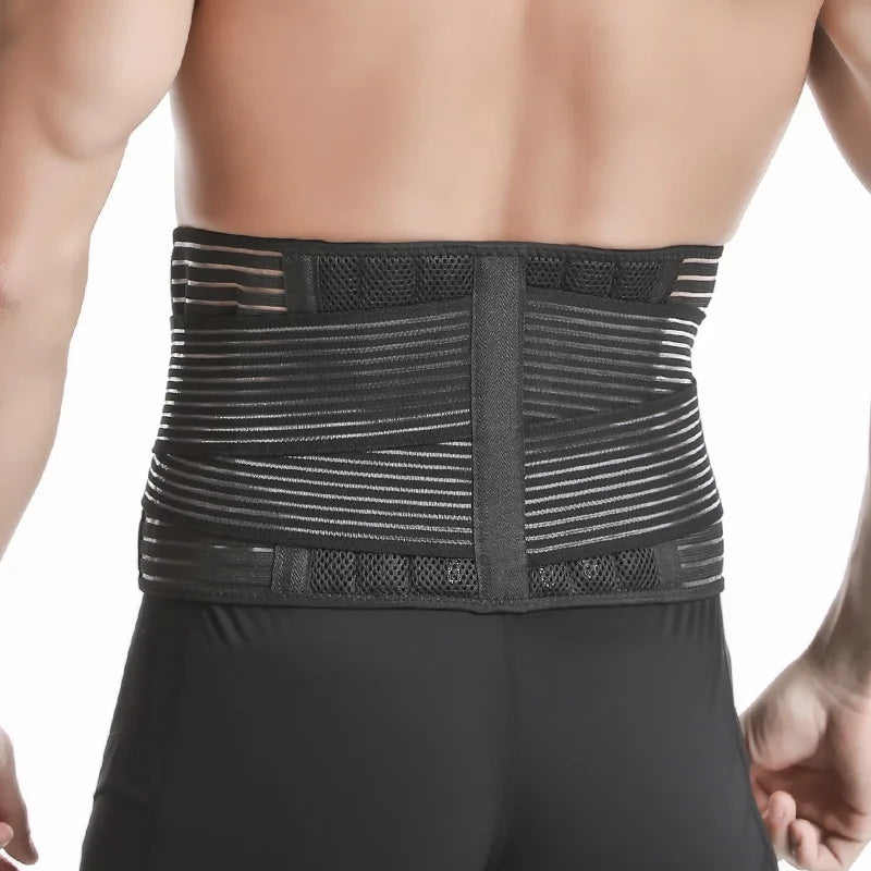 Aolikes Elastic Waist Support Belt Double Pull Breathable Waist Support Brace Back Pad Lumbar Back Belt for Fitness