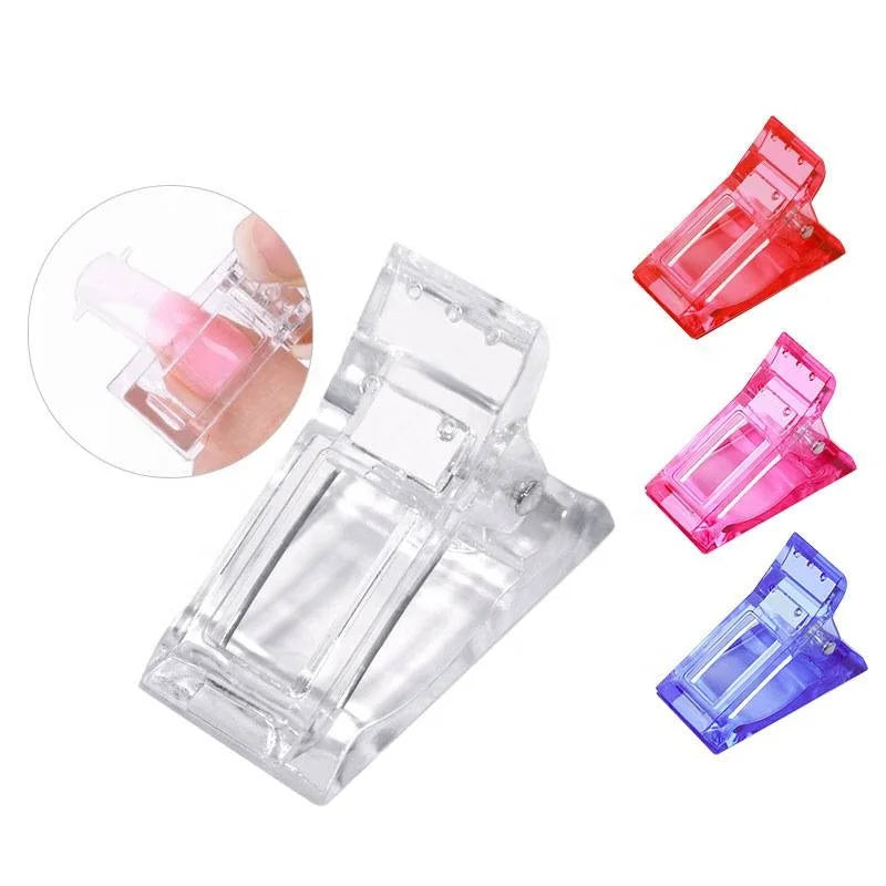 Quick Extension Glue Auxiliary Tool Crystal Shell Nail Clamp for Salon Use Non-Pressing Nail Fixing Clip Used in Nail Salons