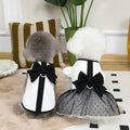 Teddy Bixiong Casual Fashion Dog & Cat Clothes New Year's Solid Pattern Polyester Classic 25 Dress Couple Set for Spring Summer
