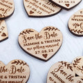 Wedding  Gift Custom Save the Dates Wood Heart Magnets Invitation