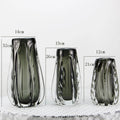 High Quality European Style Minimalist Wide Mouth Glass Vase Wholesale Cheap Price for Home Decor and Flower Display